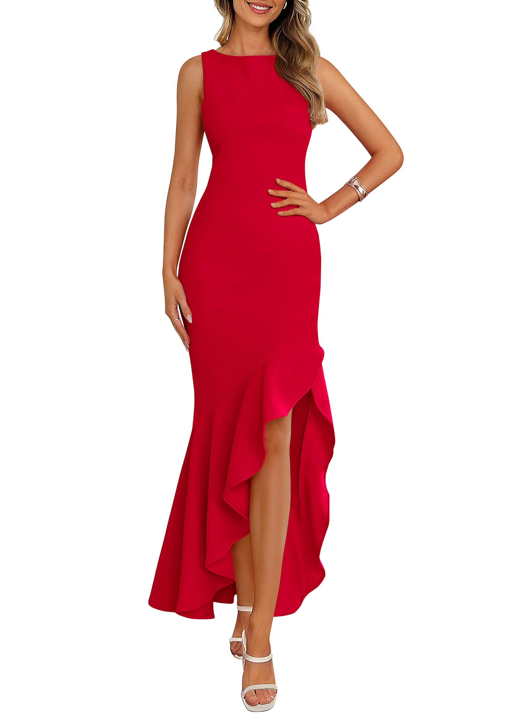 Women's Summer Ruffle Mermaid Cocktail Maxi Dress (Buy 2 Free Shipping)