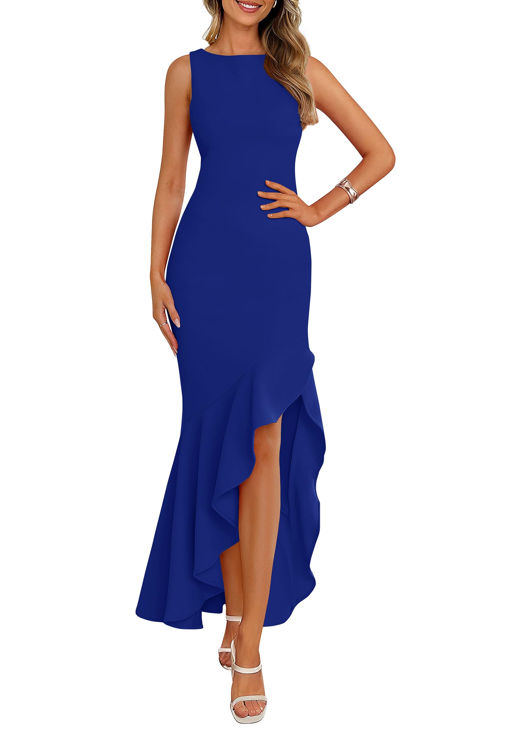 Women's Summer Ruffle Mermaid Cocktail Maxi Dress (Buy 2 Free Shipping)