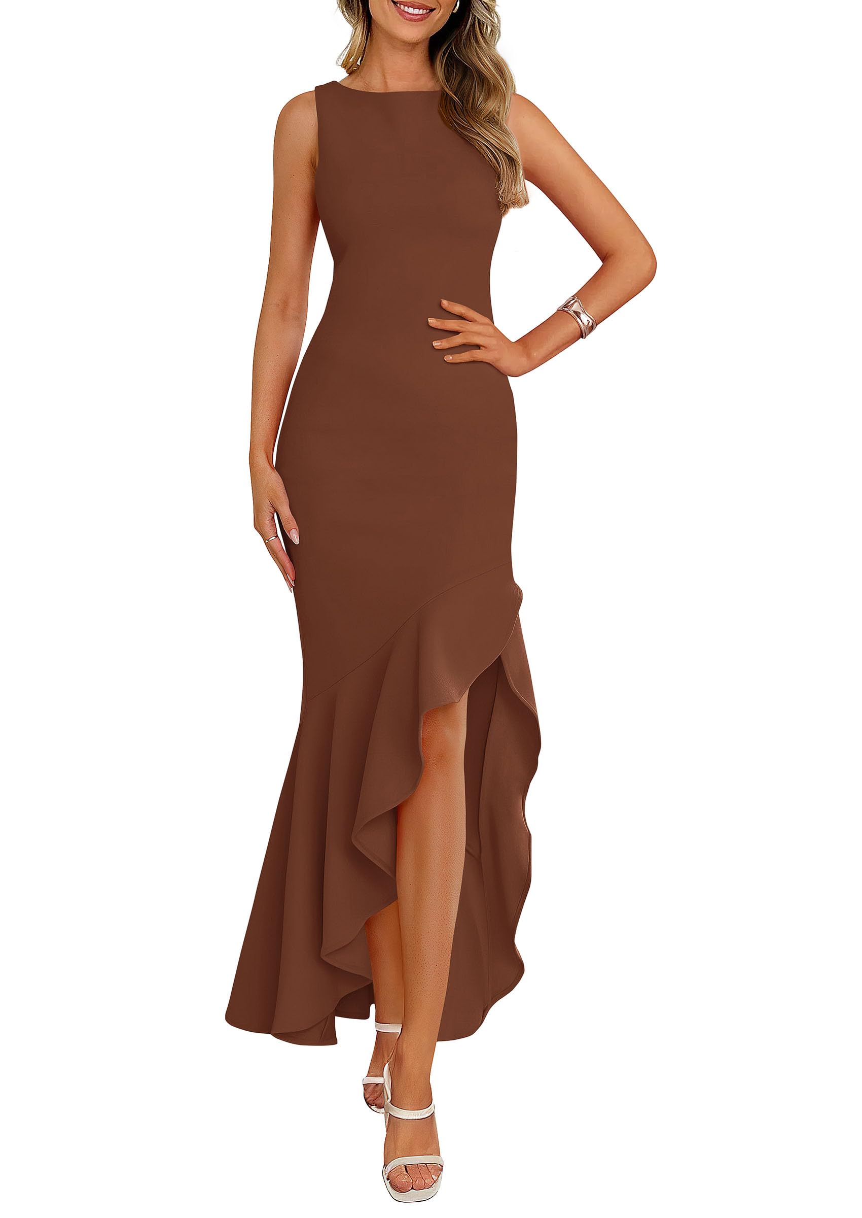 Women's Summer Ruffle Mermaid Cocktail Maxi Dress (Buy 2 Free Shipping)