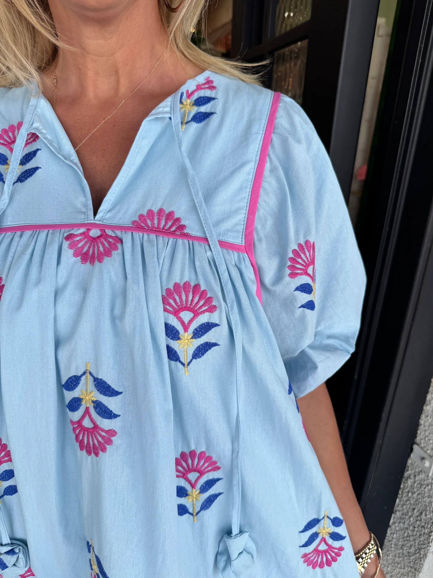 Women's Puff Sleeve Cute Floral Dress