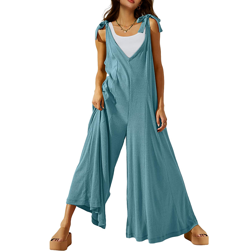 2024 Women's  Causal Jumpsuits Sleeveless Wide Leg Long Rompers (Buy 2 Free Shipping)