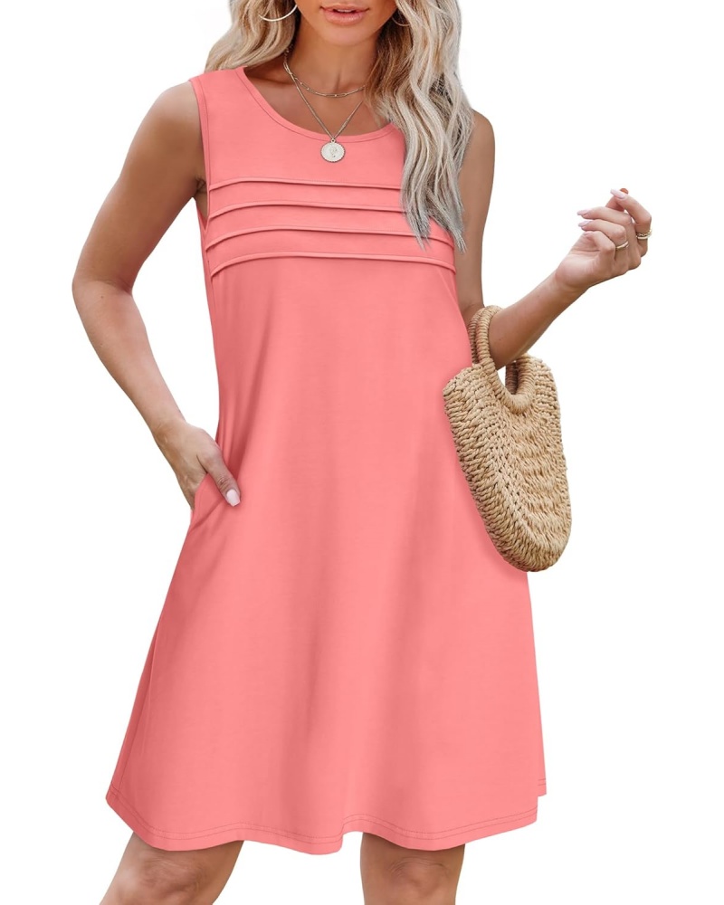 ✨Women’s Sleeveless Pleated Front Tank Dresses with Pockets (Buy 2 Free Shipping)