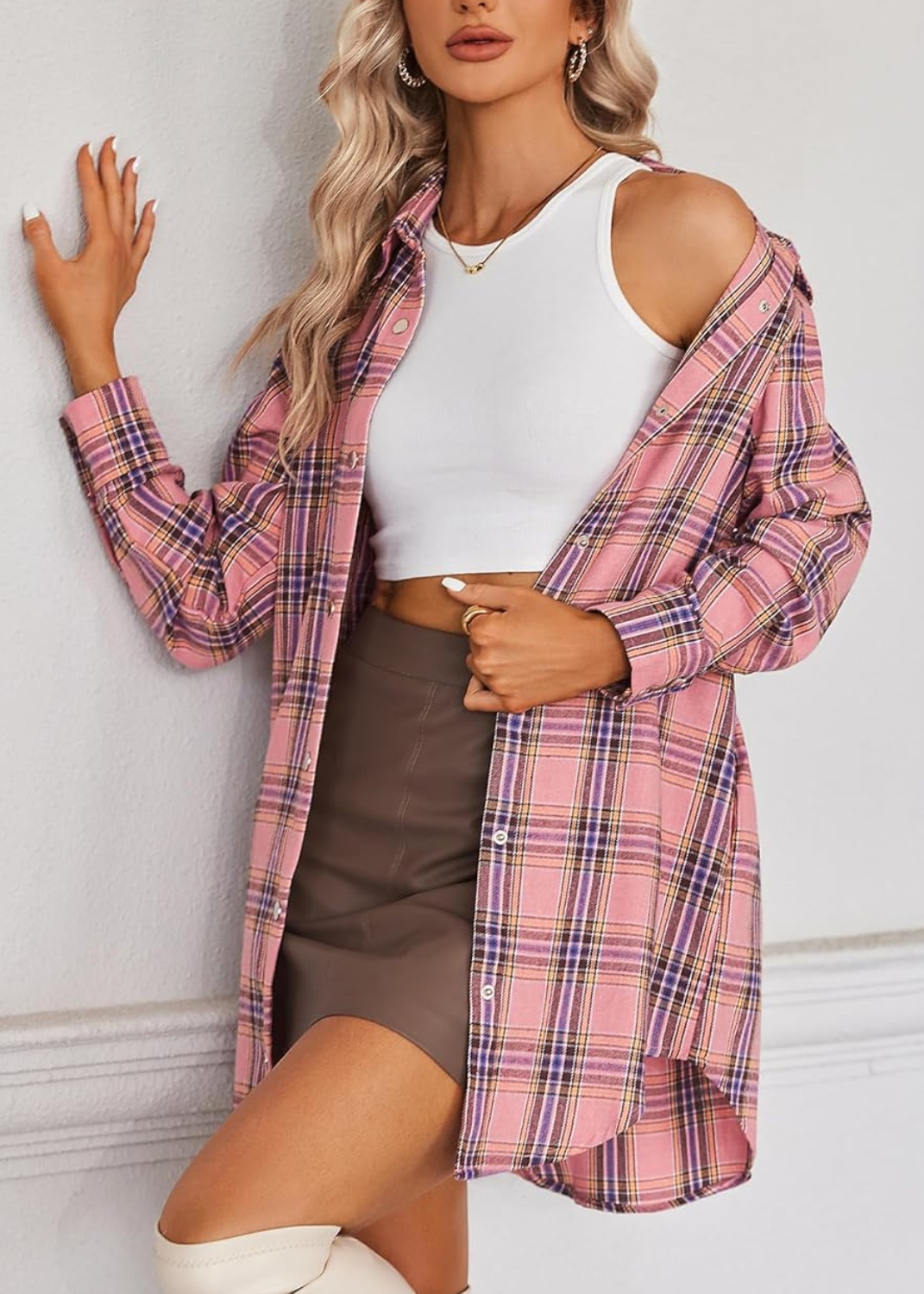 Women's Flannel Long Sleeve Plaid Button Down Shirts (BUY 2 FREE SHIPPING)