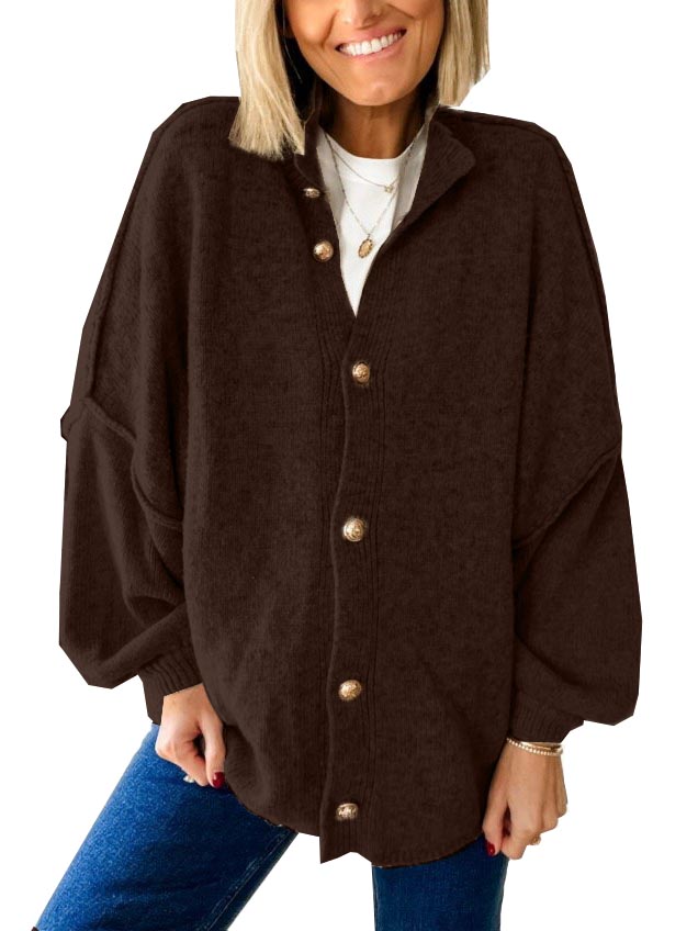 Women's Chunky Knit Button Front Cardigan