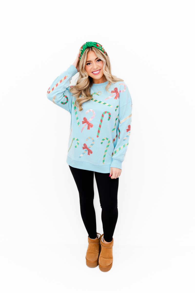Merry Mint Sparkle Sweatshirt (Buy 2 Free Shipping) 
