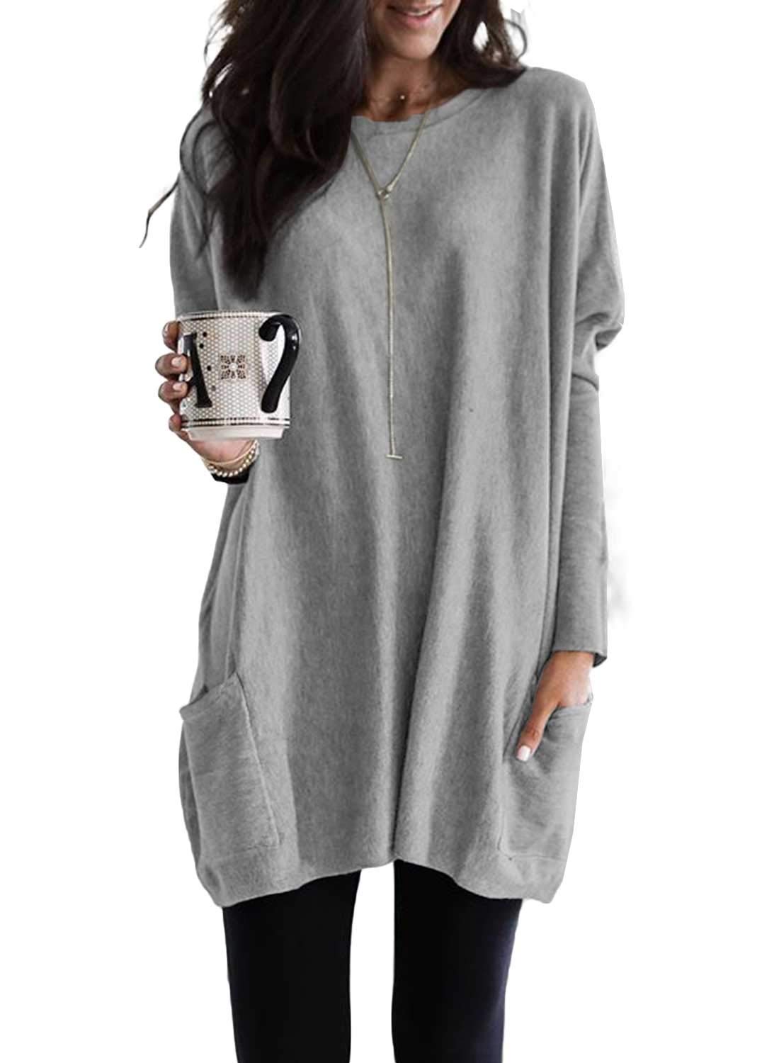 Women's Casual Long Sleeve Lightweight T-Shirt Top with Pockets (Buy 3 Free Shipping)