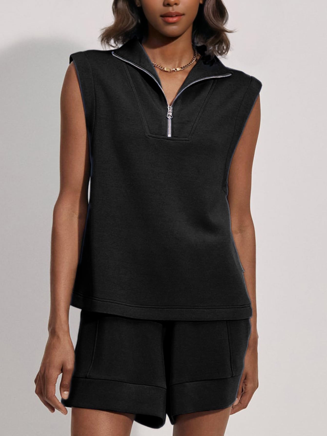 Women's Summer Air Essentials Sleeveless Outfits Two Piece Short Sets