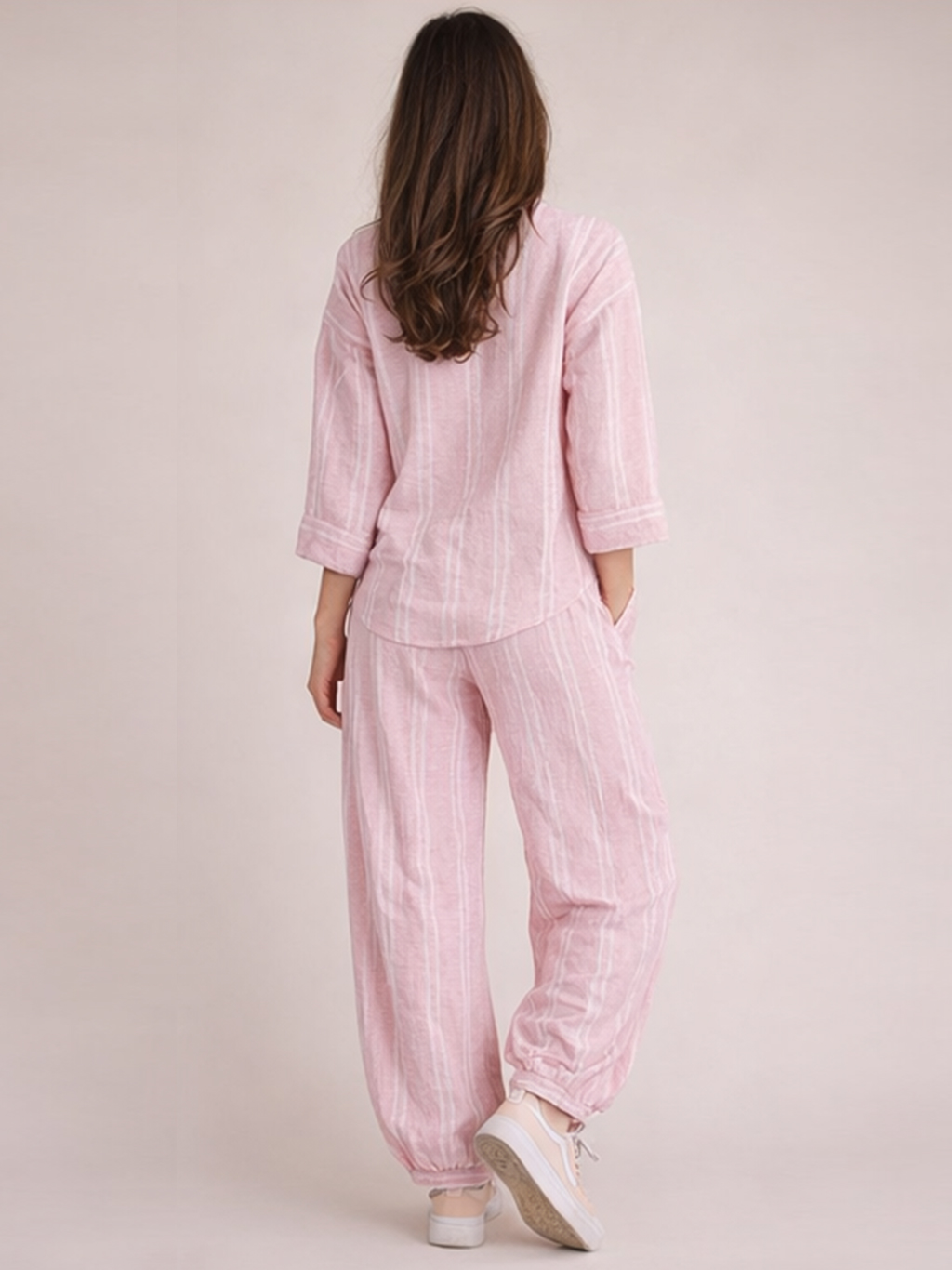 Women’s Oversized Stripe Two Piece Set 