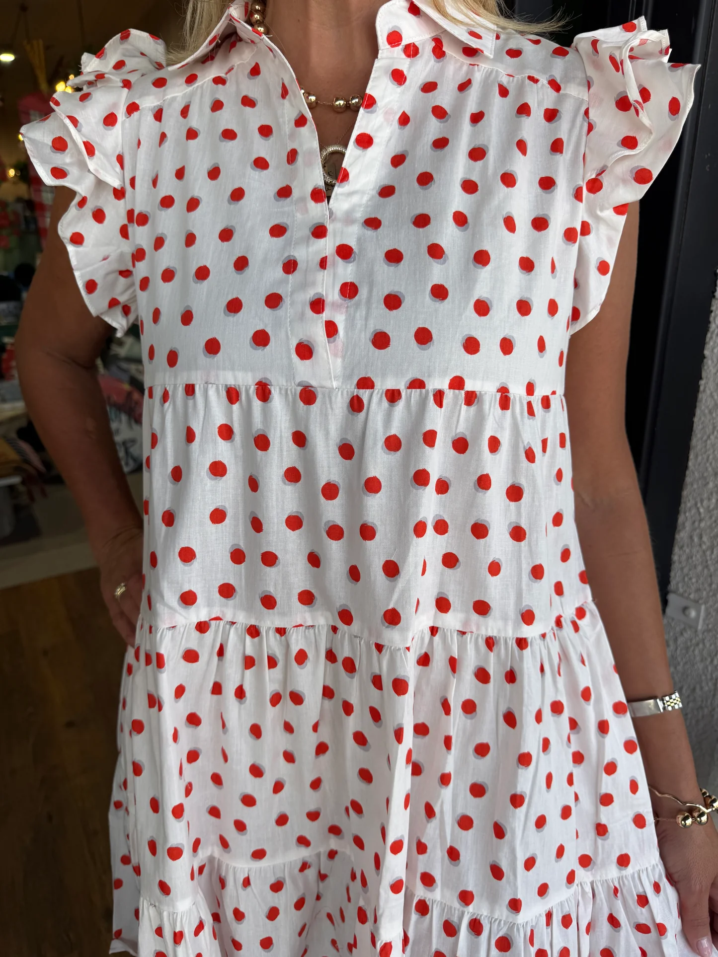 Women's Summer V-neck Dot Mini Dress (Buy 2 Free Shipping) 