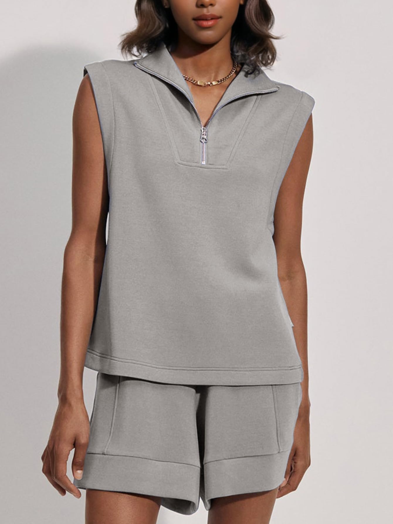 Women's Summer Air Essentials Sleeveless Outfits Two Piece Short Sets