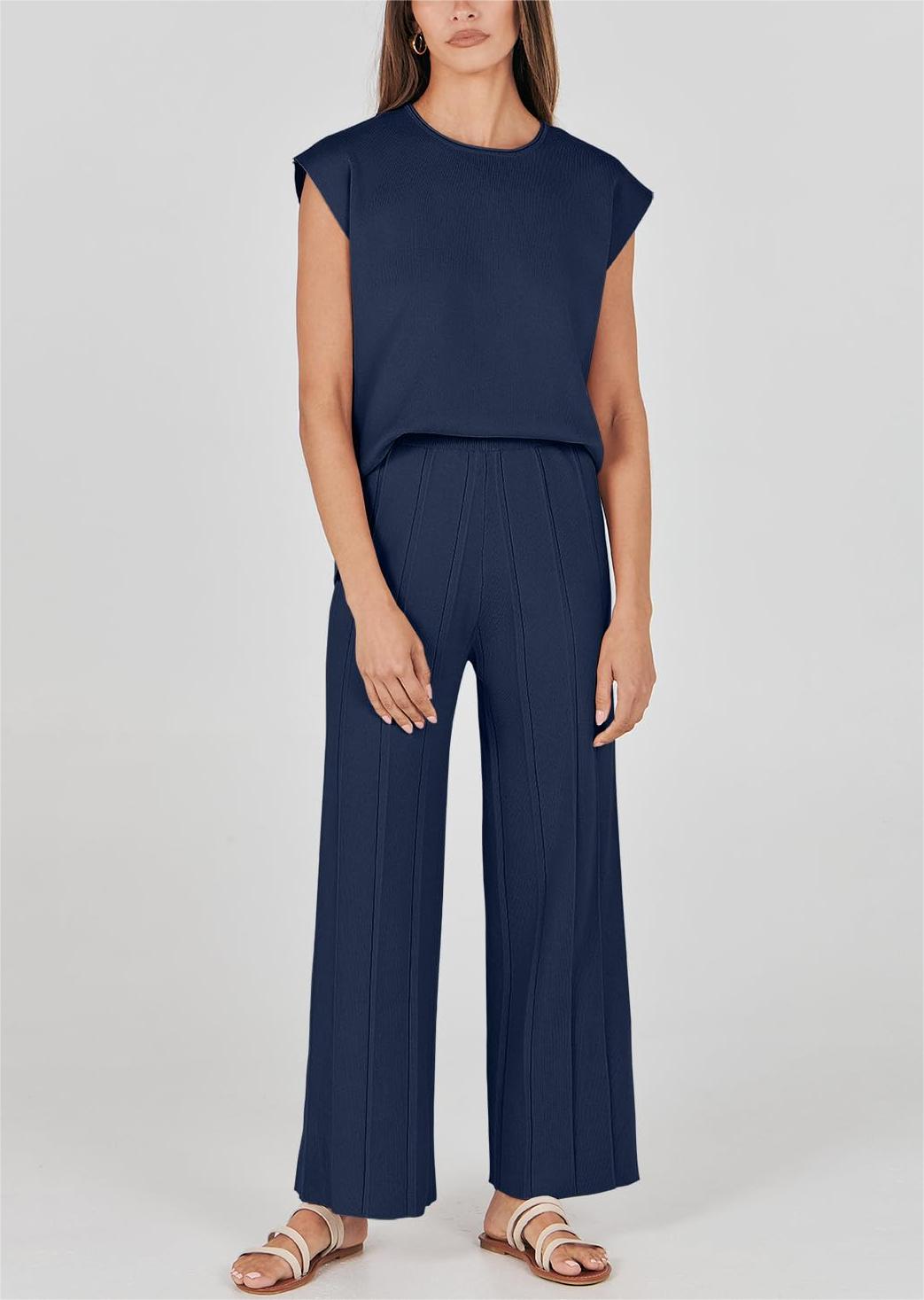 Women's 2 Piece Knit Lounge Set 