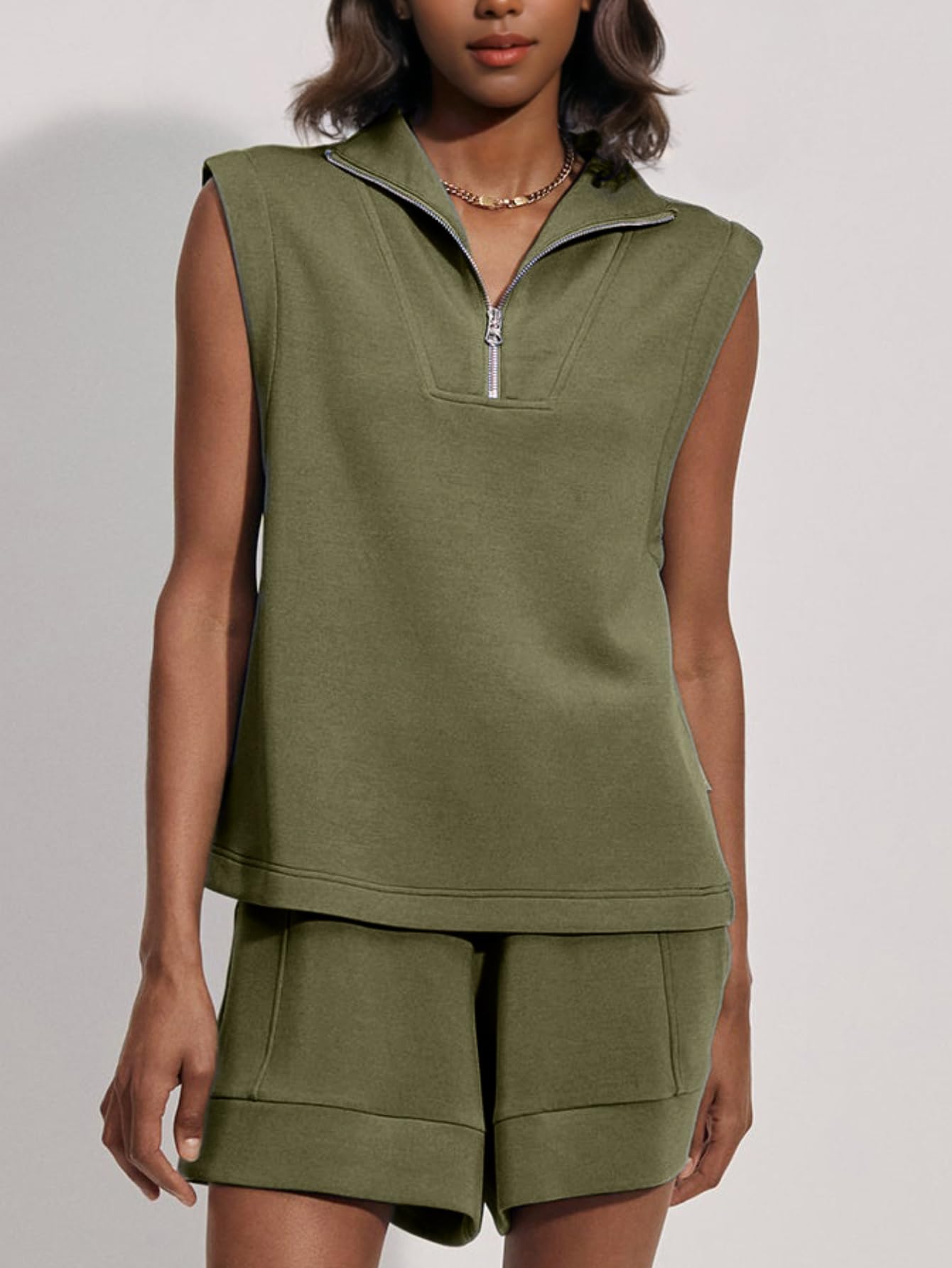 Women's Summer Air Essentials Sleeveless Outfits Two Piece Short Sets