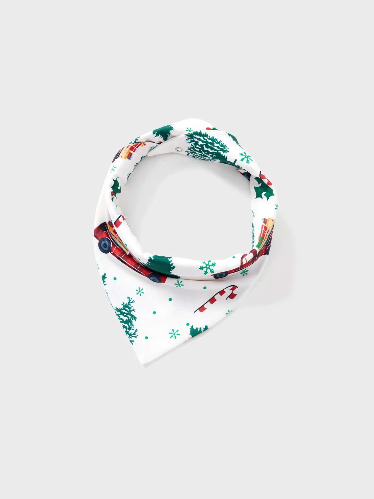 Matching Christmas Pajamas Tree & Car Print White Long-sleeve Pajamas Sets