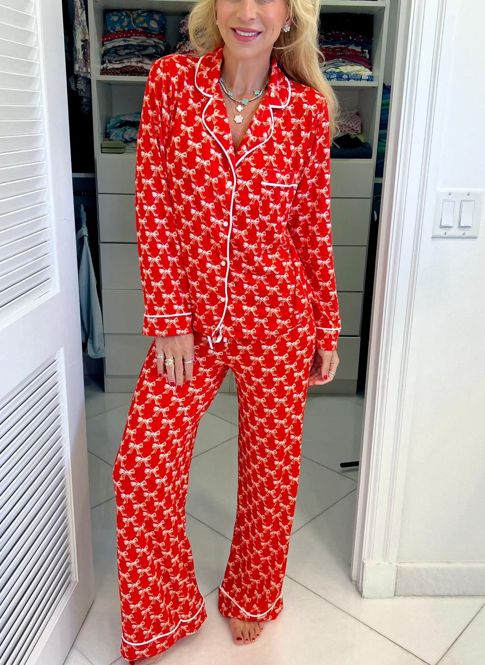 Bow-knot wide-leg pajama set（Buy 2 Free Shipping）