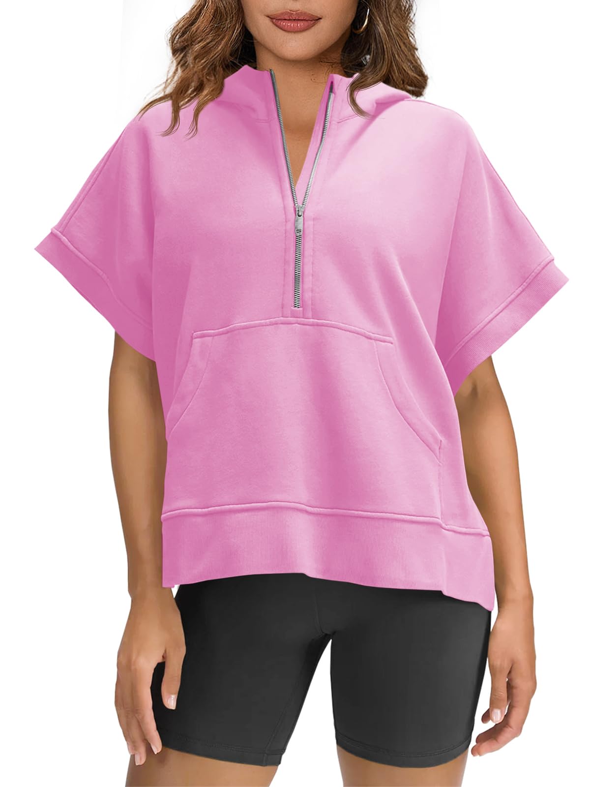 New Oversized Half Zip Hoodies(Buy 2 Free Shipping)