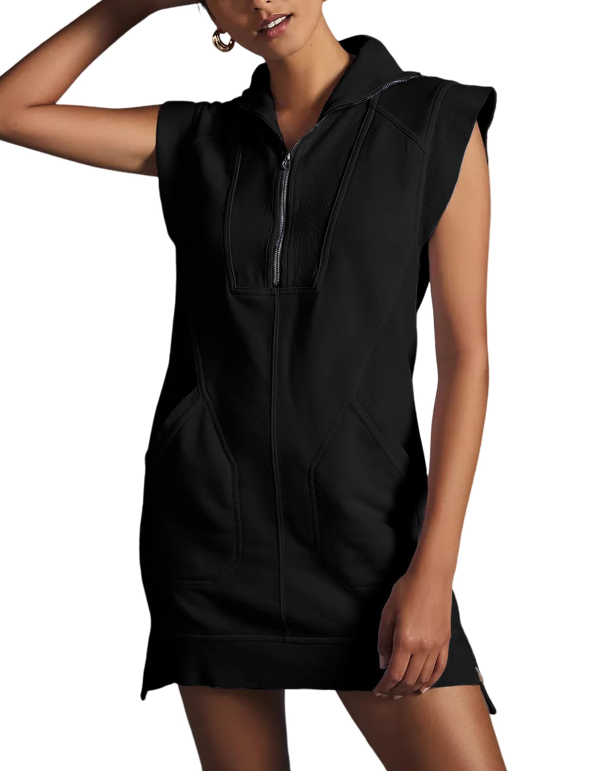 2024 New Women’s Half Zip Sweatshirt Dress (Buy 2 Free Shipping) 