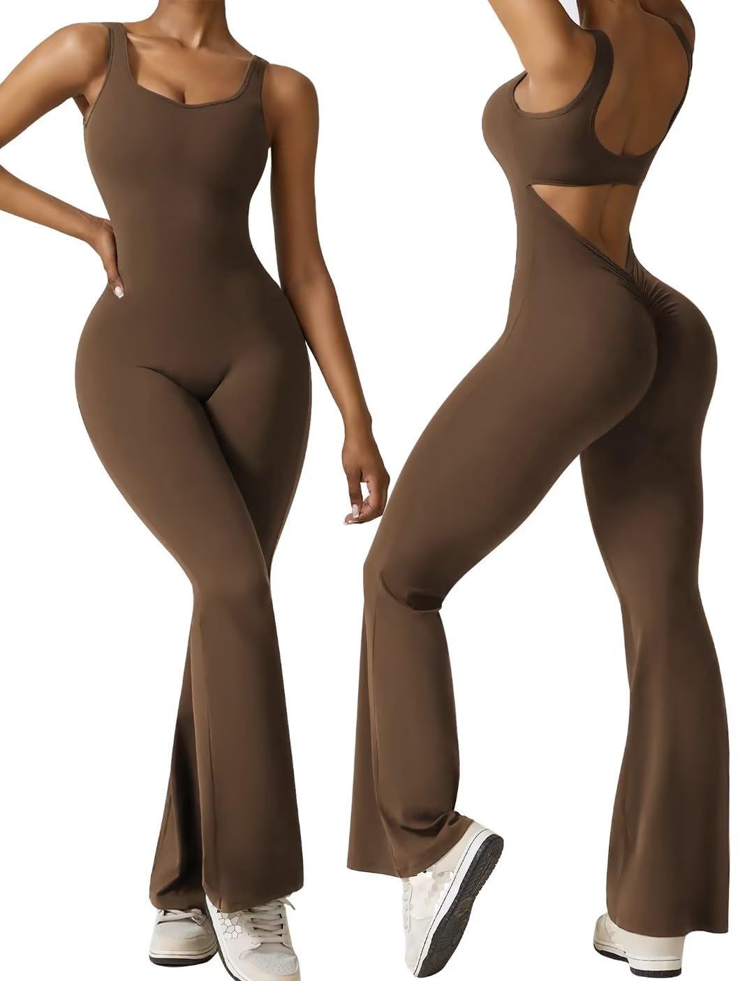 Women's Sleeveless Backless Flare Jumpsuits (Buy 2 Free Shipping)