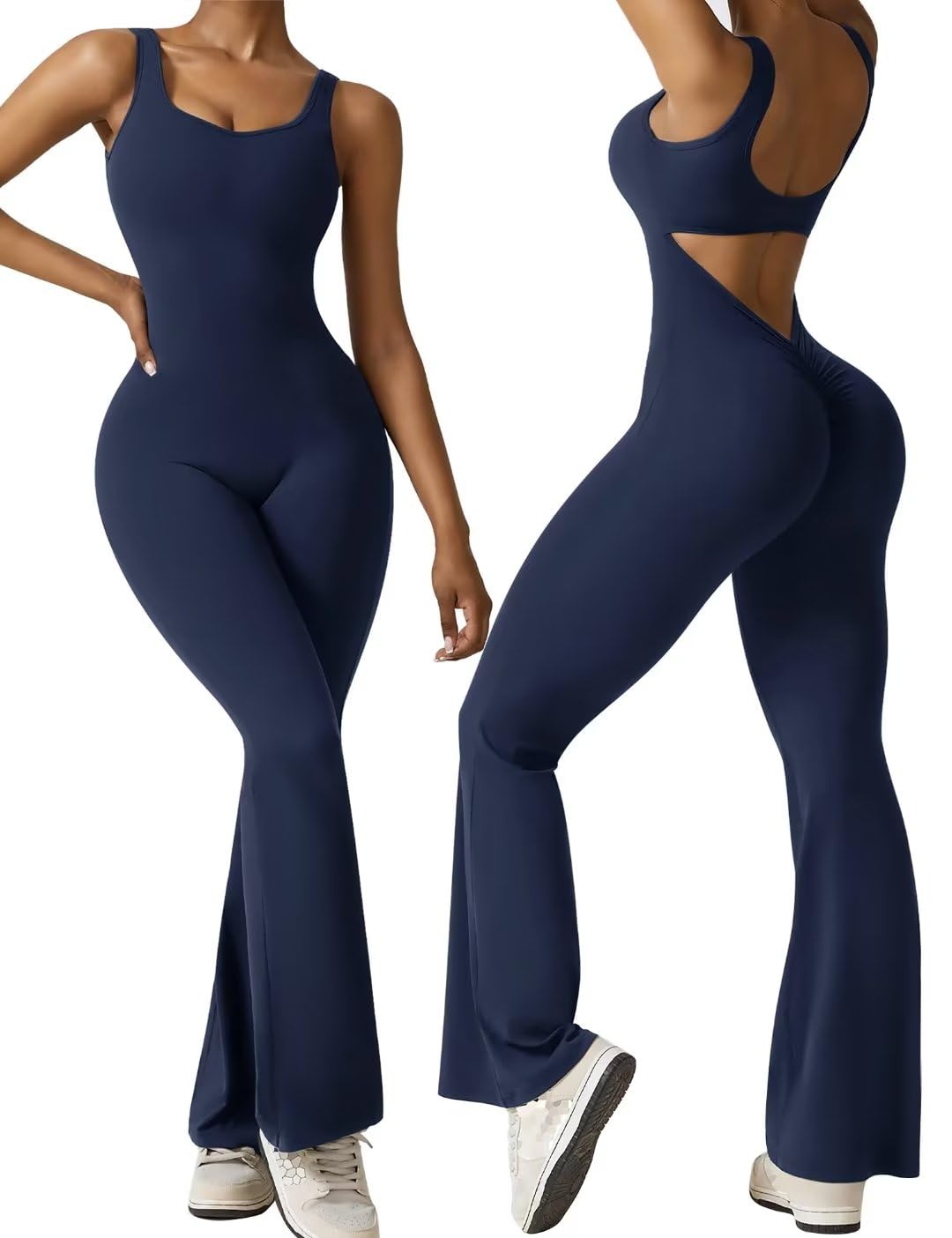 Women's Sleeveless Backless Flare Jumpsuits (Buy 2 Free Shipping)