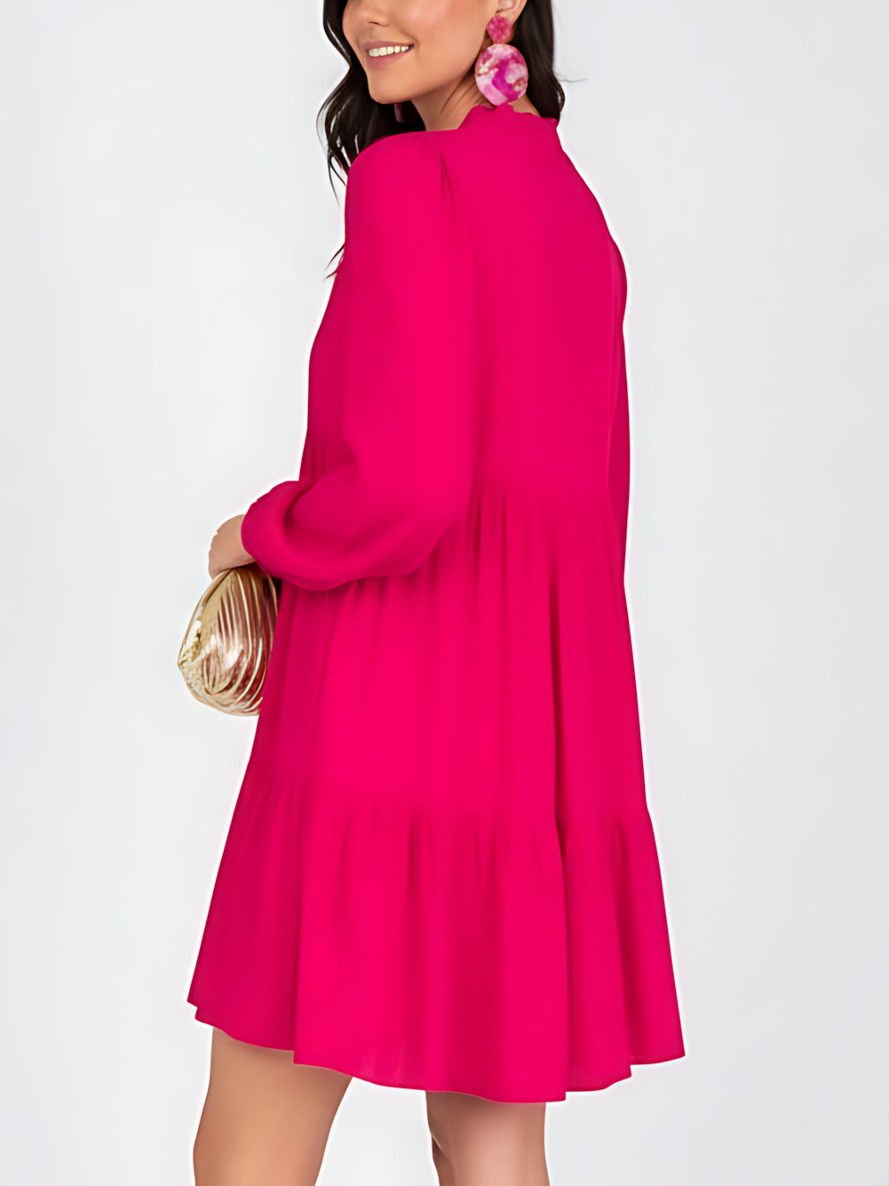 Women's Solid Tier Dress (Buy 2 Free Shipping)