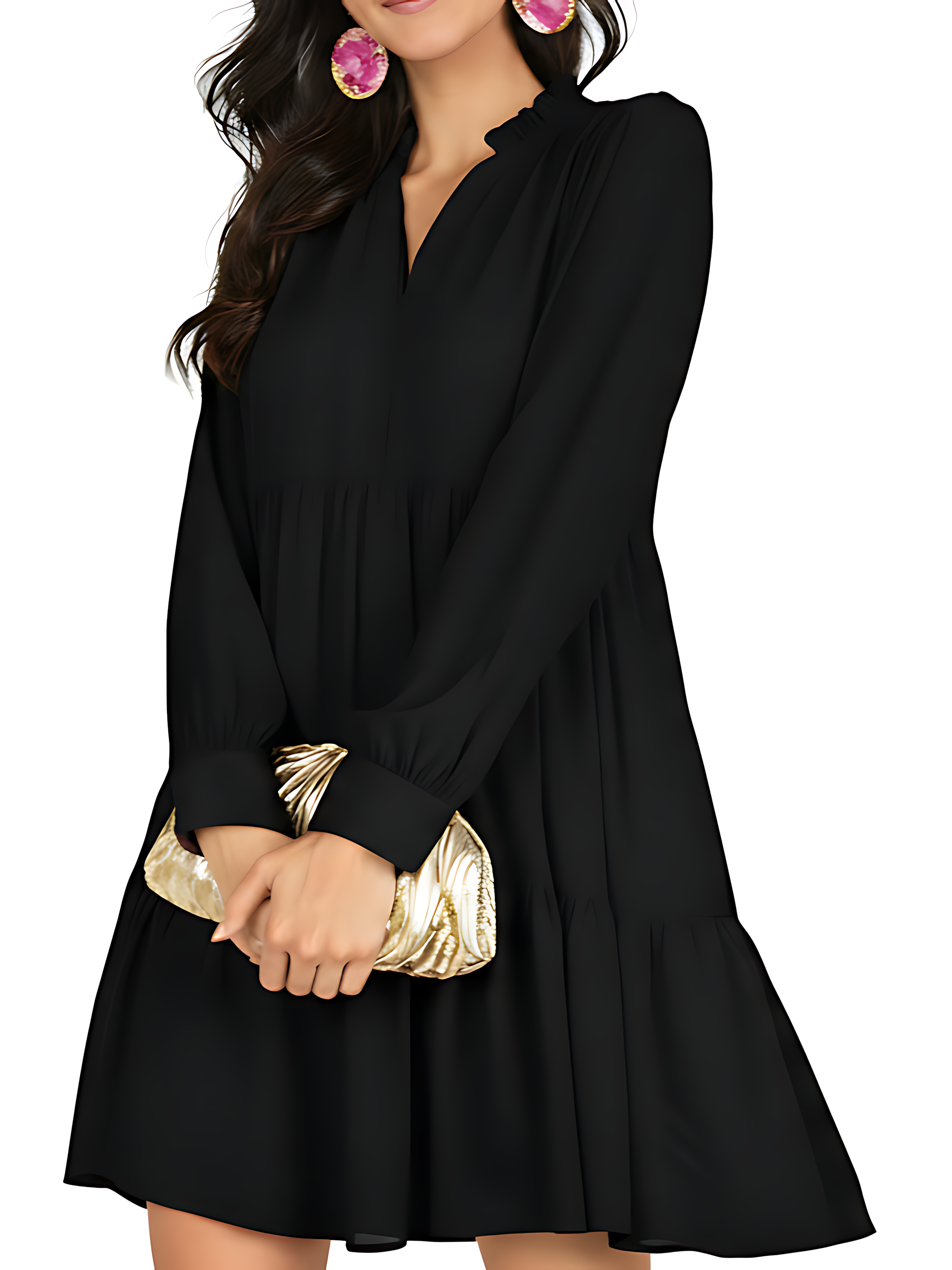 Women's Solid Tier Dress (Buy 2 Free Shipping)