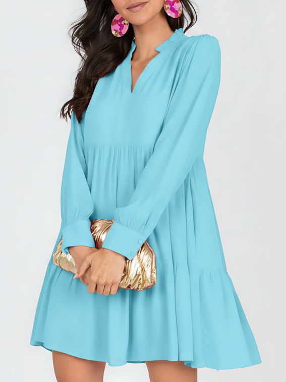 Women's Solid Tier Dress (Buy 2 Free Shipping)
