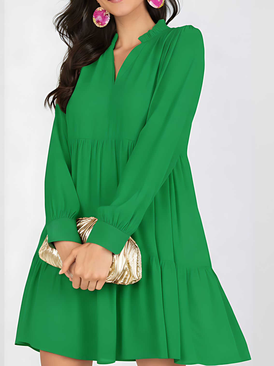 Women's Solid Tier Dress (Buy 2 Free Shipping)