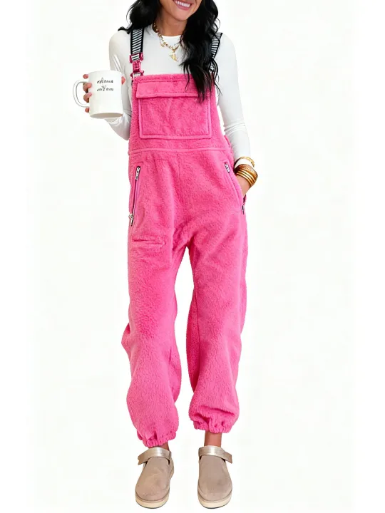 Women's Fleece Winter Casual Jumpsuit