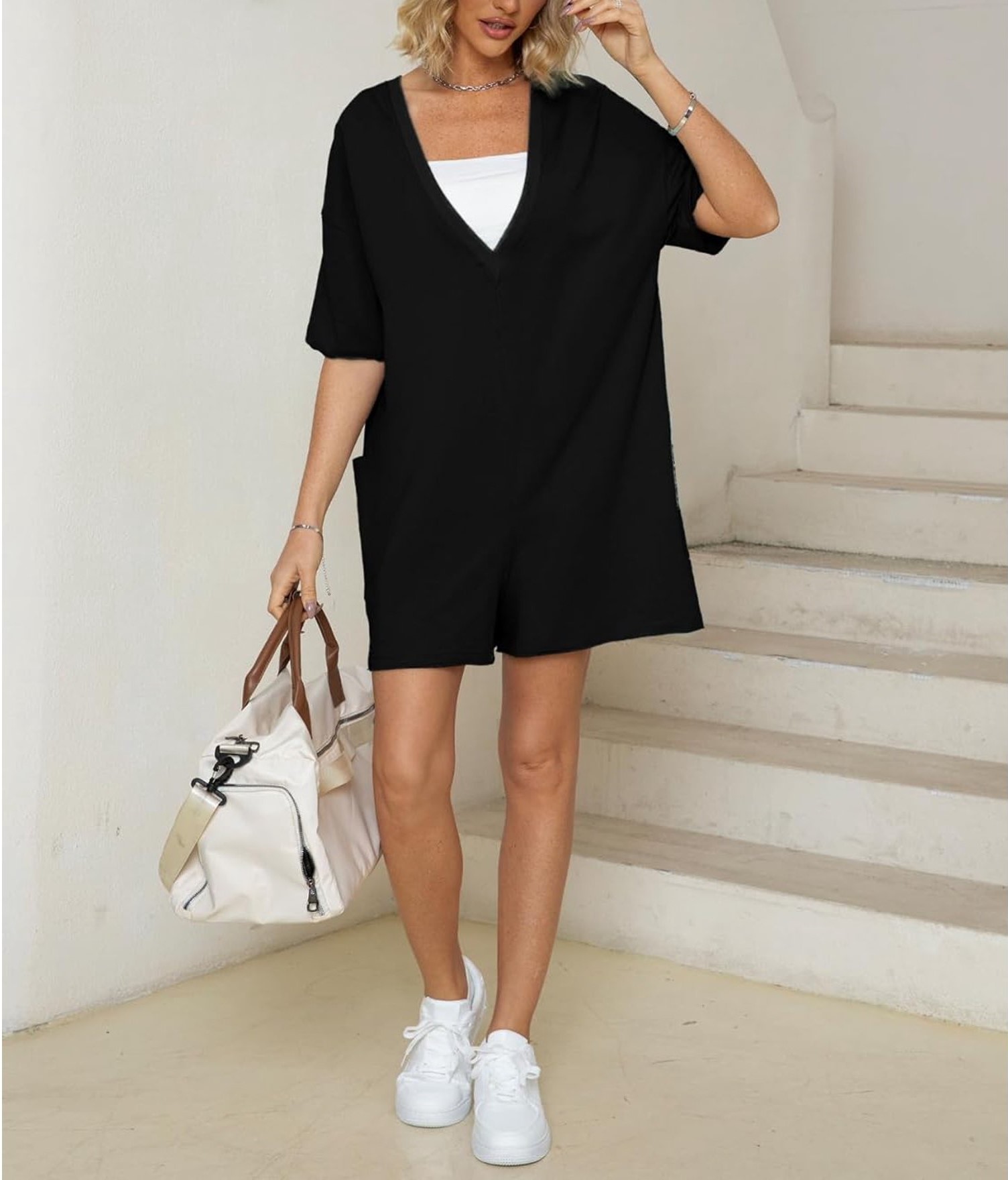 2024 New Oversized Reversible Tee Romper (Buy 2 Free Shipping)