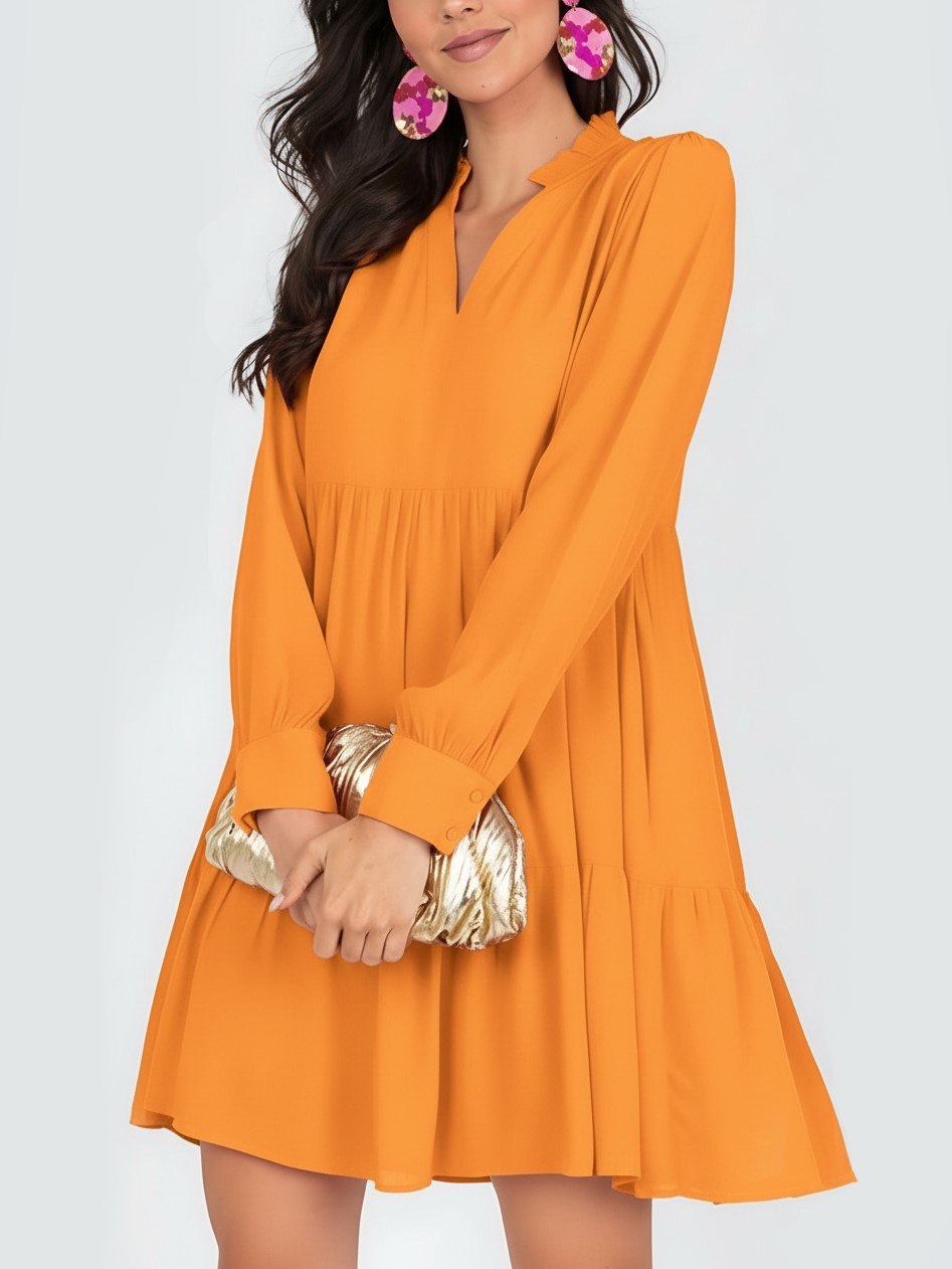 Women's Solid Tier Dress (Buy 2 Free Shipping)