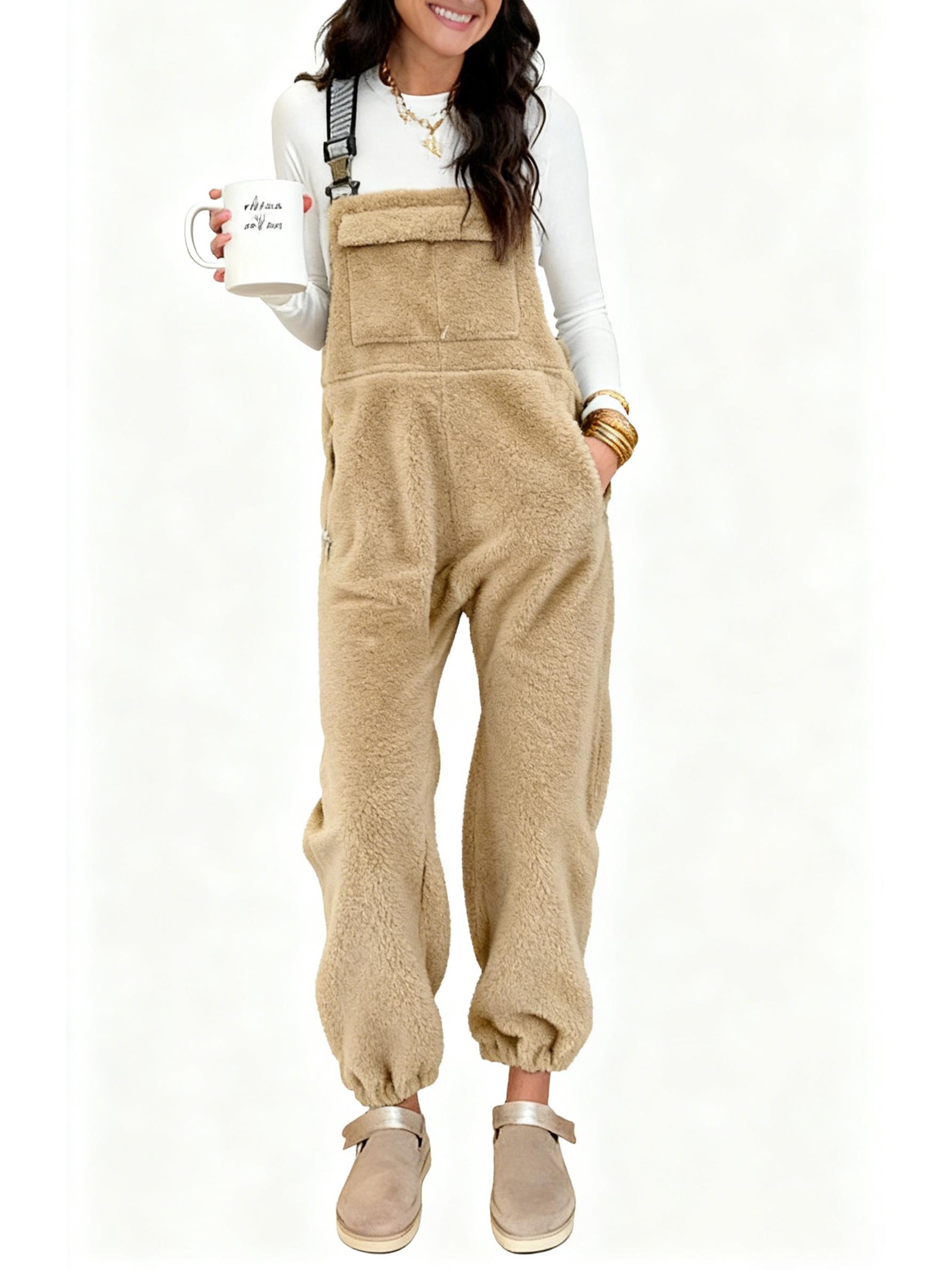 Women's Fleece Winter Casual Jumpsuit
