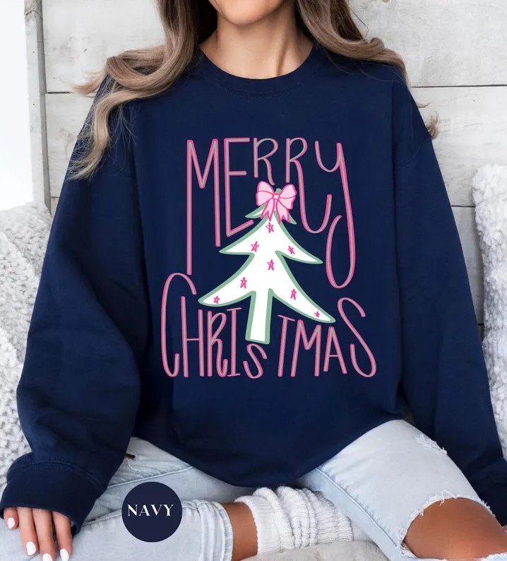 Retro Merry Christmas Sweatshirt 