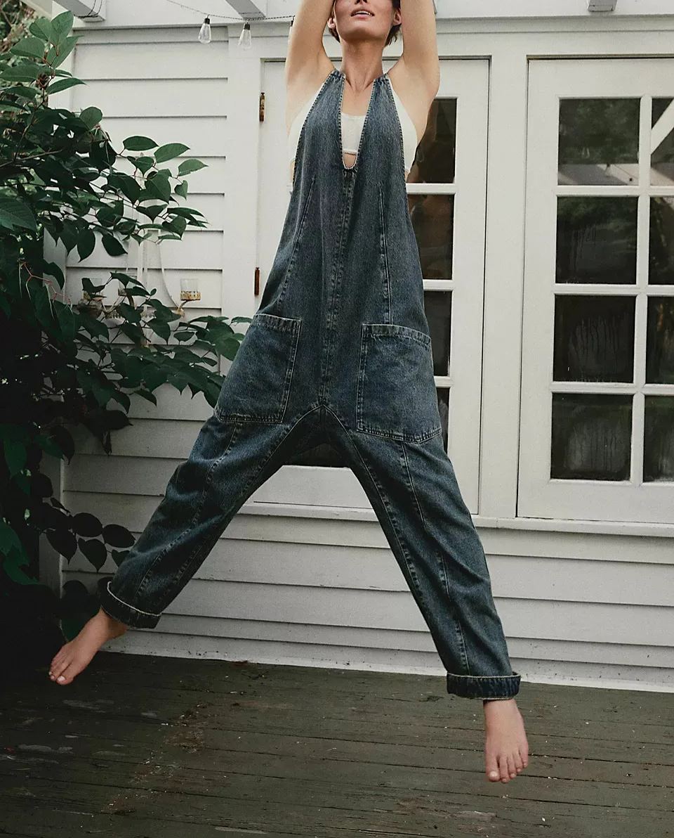 Women's Denim Sleeveless Loose Jumpsuit with Pockets (Buy 2 Free Shipping)