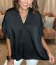 1723 Satin V-Neck Shirt main image 1