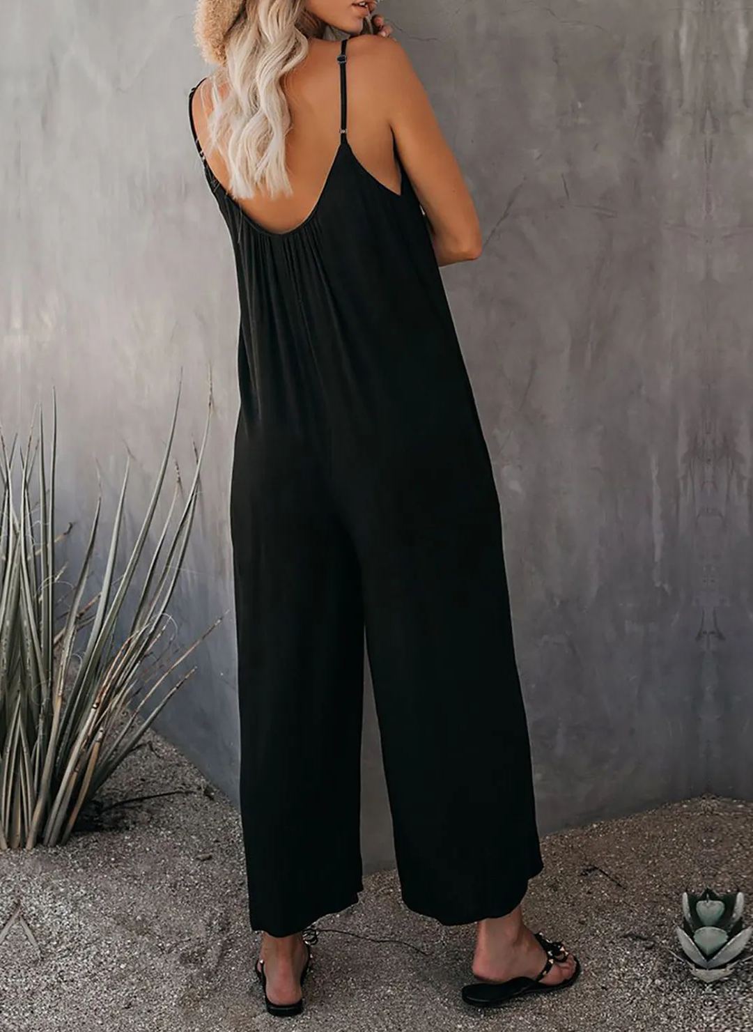 2023 New Flowy Jumpsuit with Pockets (Buy 2 Free Shipping)-Pink Laura