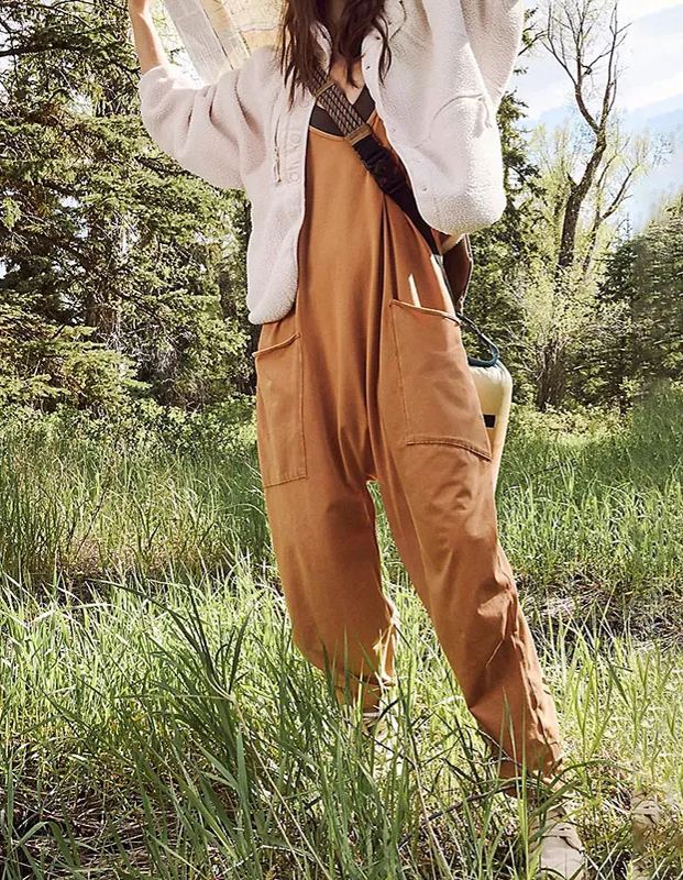 New Wide Leg Jumpsuit with Pockets (Buy 2 Free Shipping)