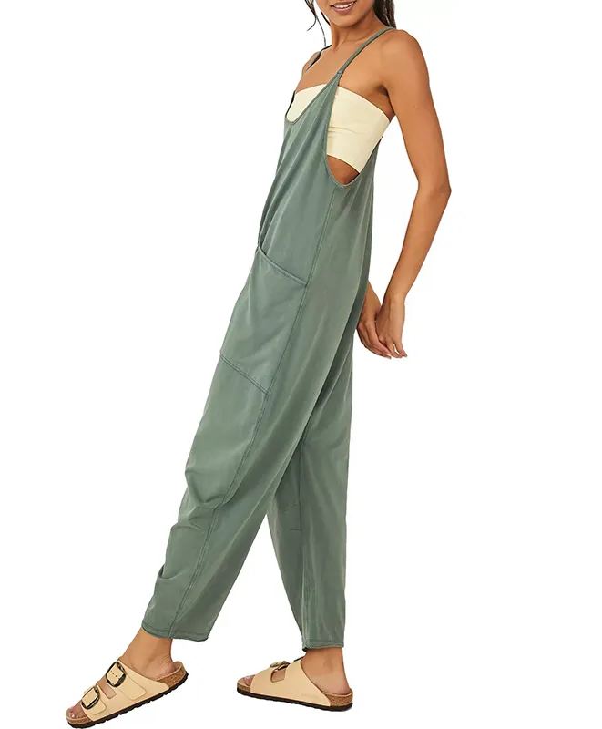 New Wide Leg Jumpsuit with Pockets (Buy 2 Free Shipping)