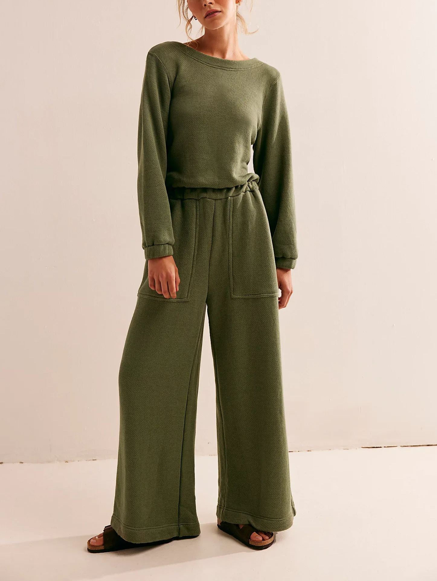 Women's Long Sleeve Casual Jumpsuits With Pocket