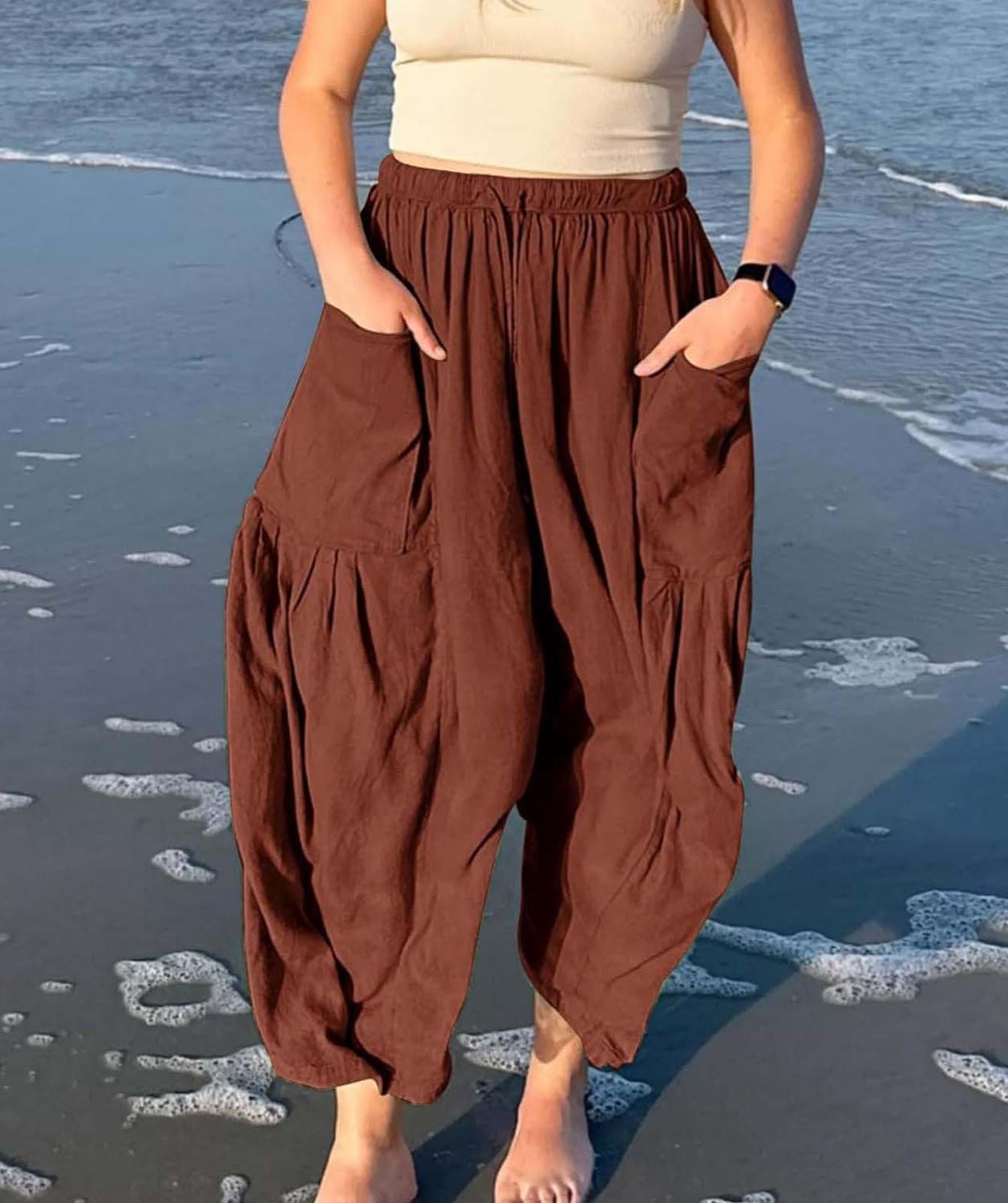 Women‘s Linen Wide Leg Pants