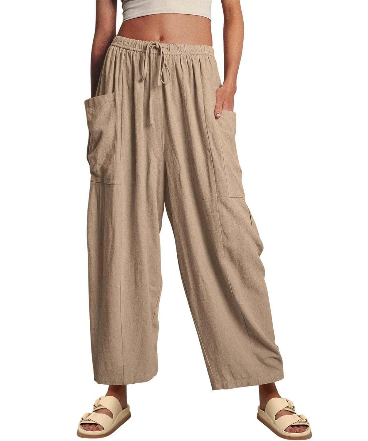 Women‘s Linen Wide Leg Pants