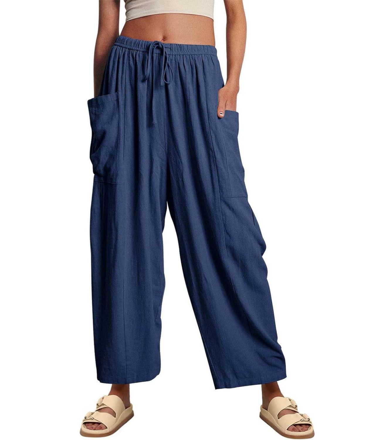 Women‘s Linen Wide Leg Pants