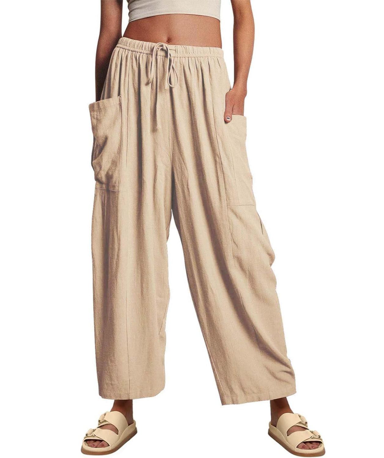 Women‘s Linen Wide Leg Pants