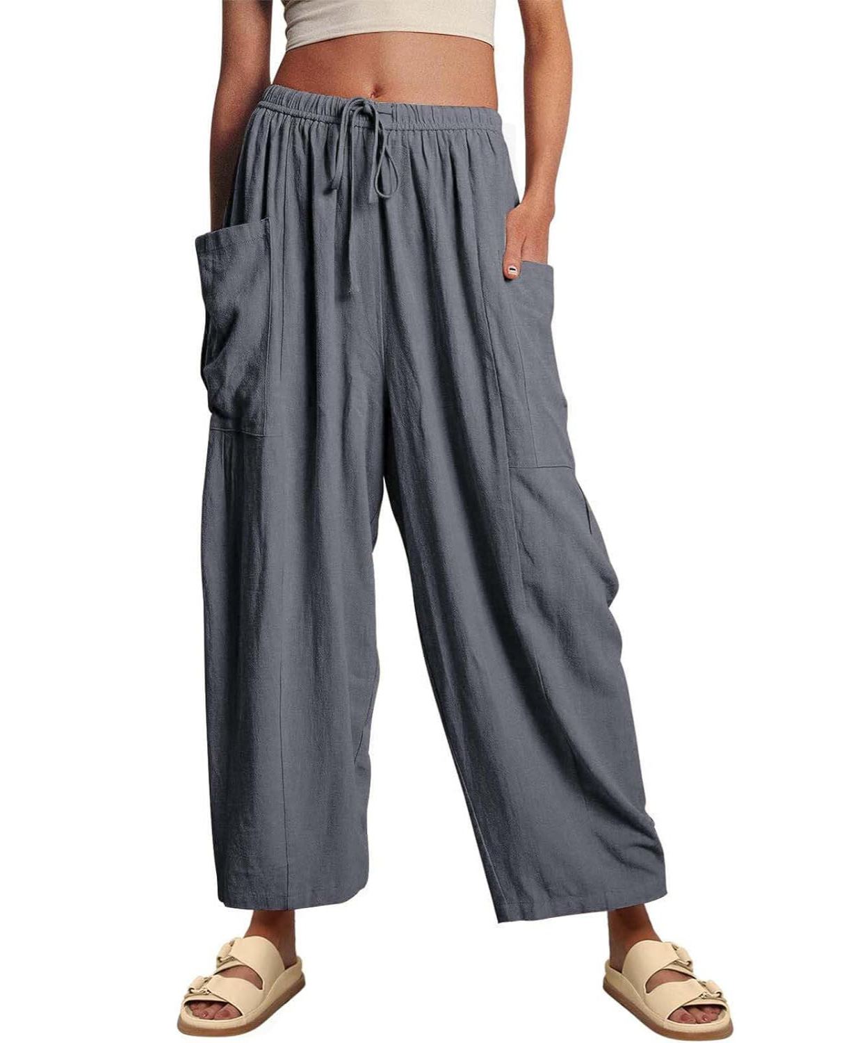 Women‘s Linen Wide Leg Pants