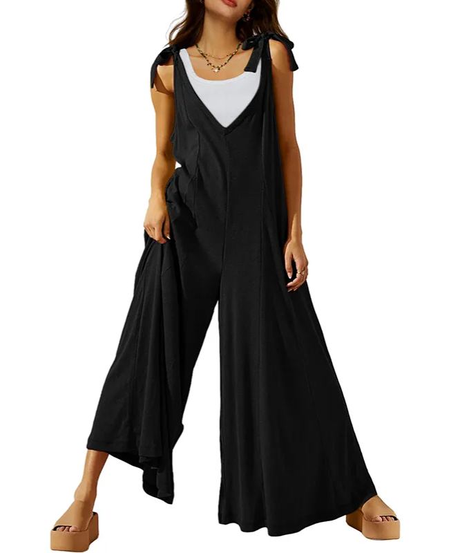 2024 Women's  Causal Jumpsuits Sleeveless Wide Leg Long Rompers (Buy 2 Free Shipping)