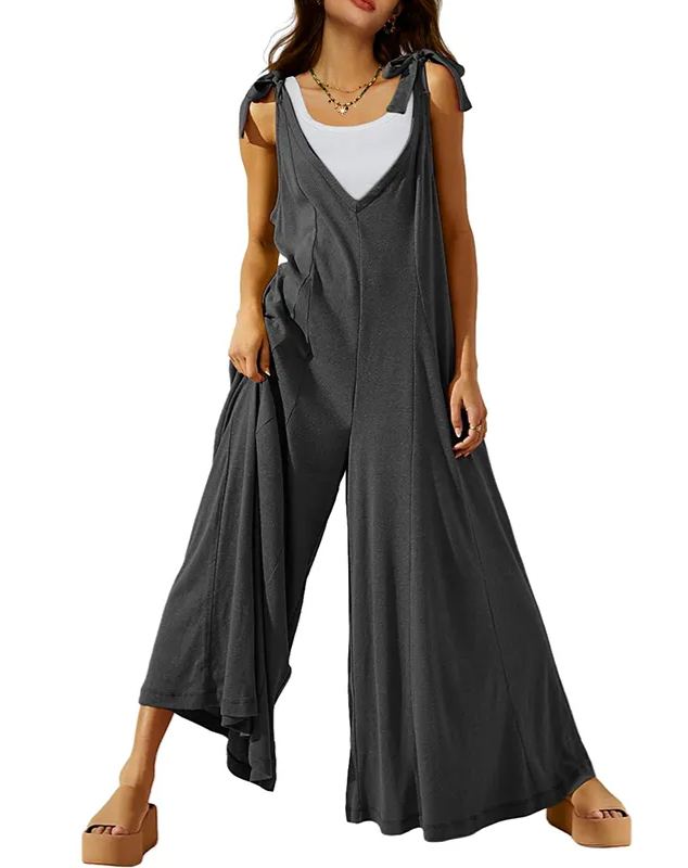 2024 Women's  Causal Jumpsuits Sleeveless Wide Leg Long Rompers (Buy 2 Free Shipping)