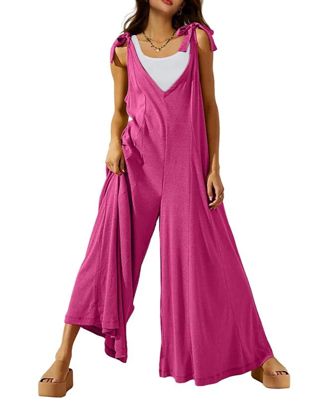 2024 Women's  Causal Jumpsuits Sleeveless Wide Leg Long Rompers (Buy 2 Free Shipping)