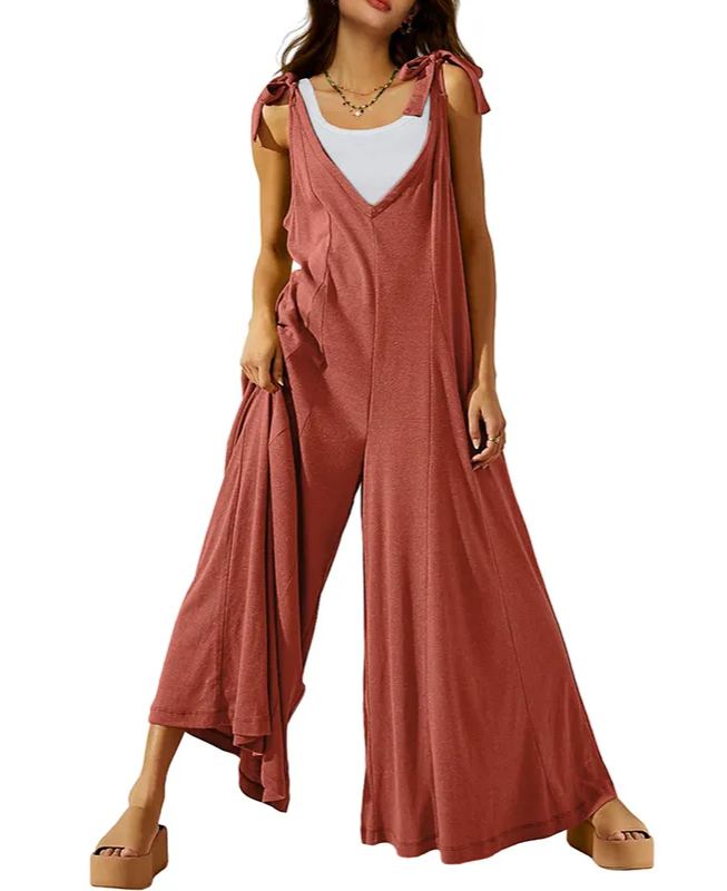 2024 Women's  Causal Jumpsuits Sleeveless Wide Leg Long Rompers (Buy 2 Free Shipping)