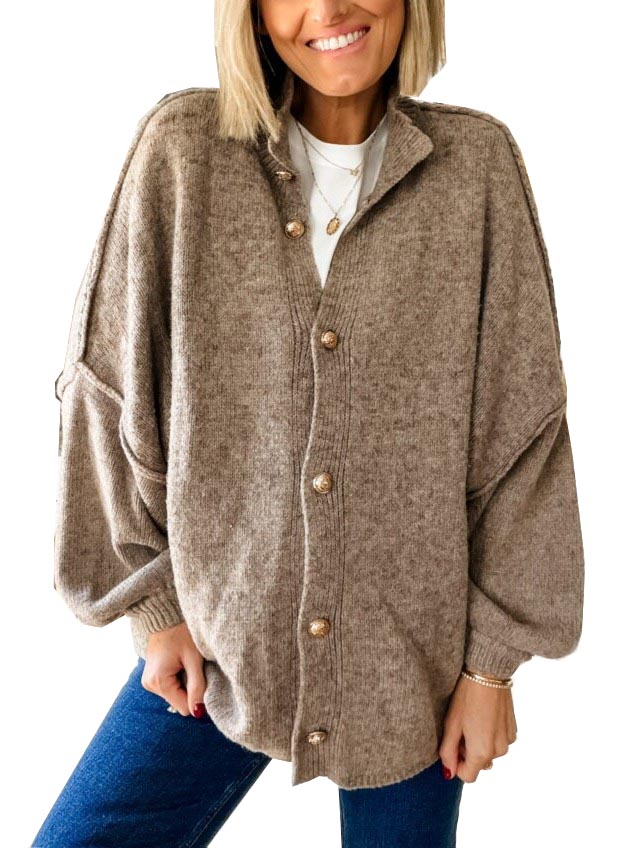 Women's Chunky Knit Button Front Cardigan