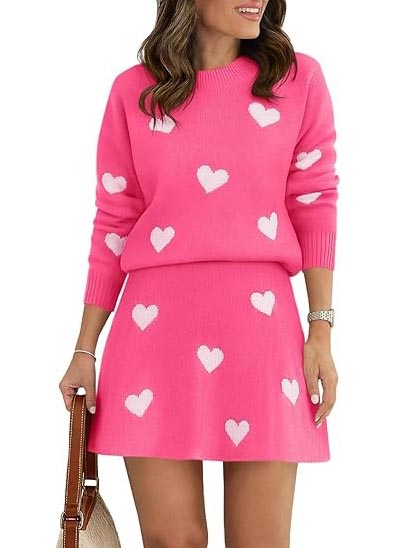 Women's Skirt 2 Piece Long Sleeve Crewneck Sweaters (Buy 2 Free Shipping)