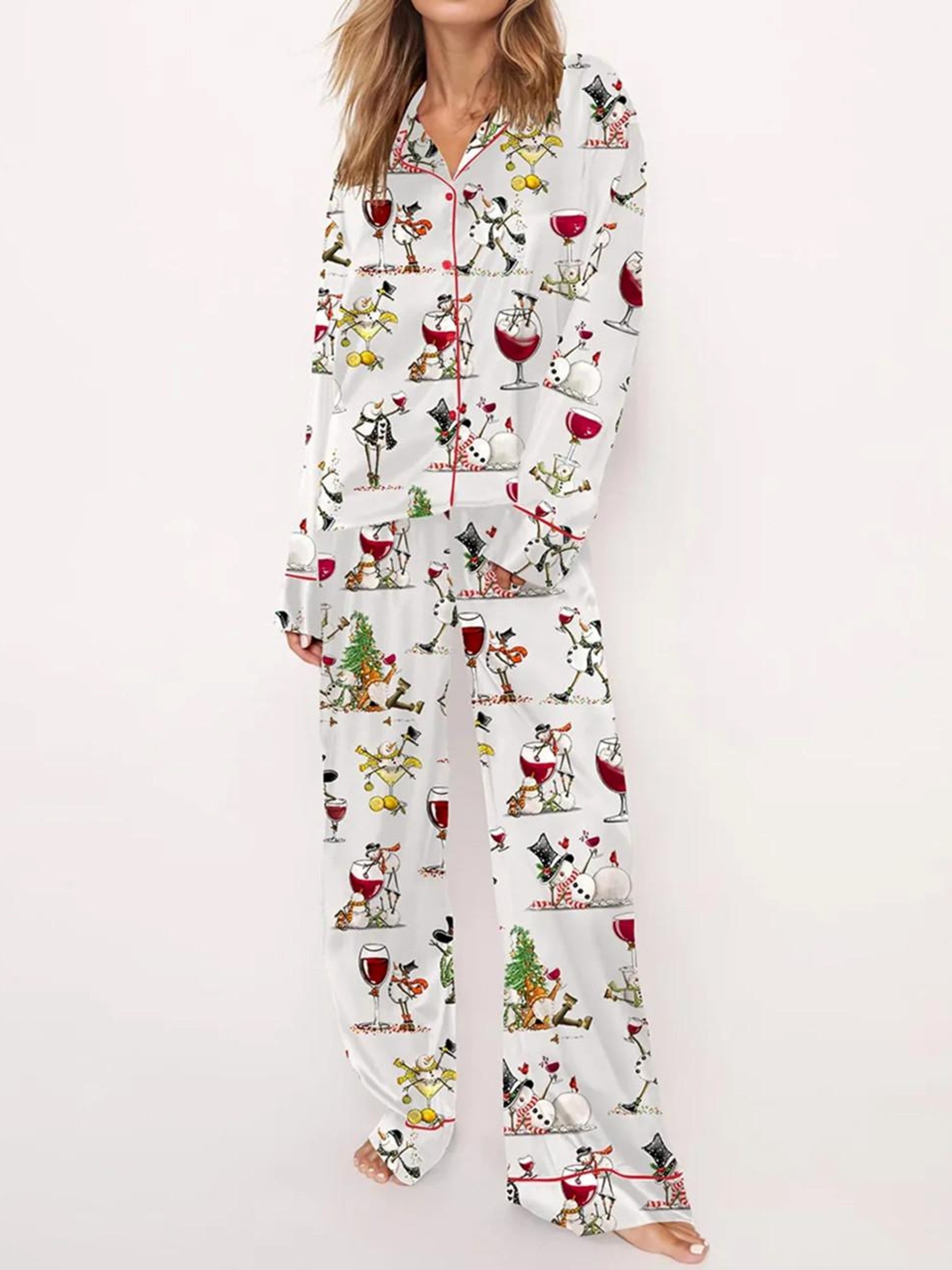 Women's Tipsy Snowman Pajama Set