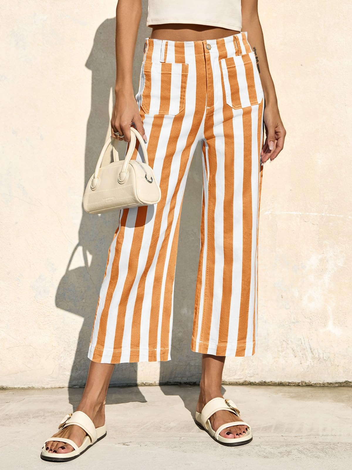 Women's Striped Casual Jeans